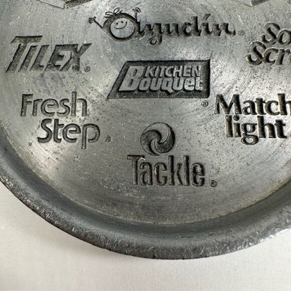 Clorox Co 75th Anniversary Advertisement Pewter (3) Drink Coasters Cork Backing - Picture 8 of 16